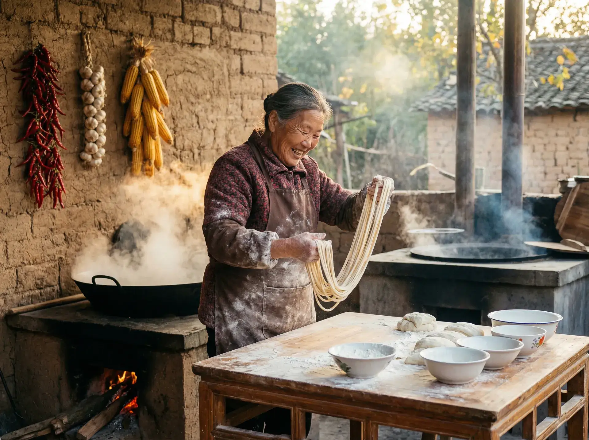 农家大嫂手擀面 - 岩崎千鹤 乡村美食